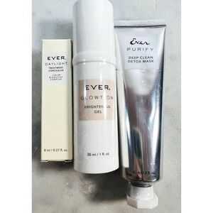 Ever Skin Products 3 Deep Clean Detox Mask Brightening Gel Treatment Concealer